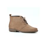 Wide Width Women's White Mountainauburn Lace Up Bootie by White Mountain in Natural Suede (Size 10 W)