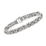 Sterling Silver Byzantine Bracelet With Magnetic Clasp