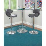 Linon Home Barstools & Stools Chrome - Gray & Chrome Curved Jenna Pub Table Set