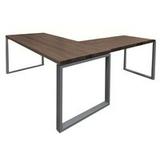 66"W x 77"D TrendSpaces Solid Wood L-Desk