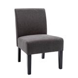 Red Barrel Studio® Set Of 2 Side Chairs Fabric Dining Chairs Upholstered in Brown/Gray, Size 34.06 H x 21.25 W x 25.59 D in | Wayfair