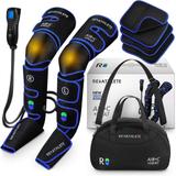 REATHLETE 3-Speed Leg Foot Athlete Compression Heating Pad Massager Boots with Controller, Black