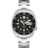 Seiko Prospex Automatic Diver Black Dial Men's Watch - Silver