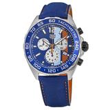Tag Heuer Formula 1 Quartz Chronograph Gulf Special Edition Blue Dial Leather Strap Men's Watch CAZ101N.FC8243 CAZ101N.FC8243