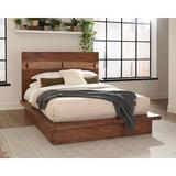 Coaster Bridlewood Platform Bed Wood in Brown/Gray, Size 53.0 H x 73.5 W x 91.25 D in | Wayfair 212430Q