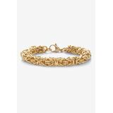 Women's Yellow Gold Ion Plated Stainless Steel Byzantine-Link Bracelet (8Mm), 7.5 Inches Jewelry by PalmBeach Jewelry in Gold
