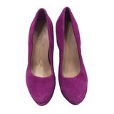 Jessica Simpson Shoes | Jessica Simpson Suede Velour Stiletto Heels Size 5 | Color: Purple | Size: 5