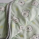 Disney Other | Disney Winnie The Pooh Green Baby Blanket Smiling Bear Soft Cuddly Plush Fleece | Color: Green/Yellow | Size: Osbb