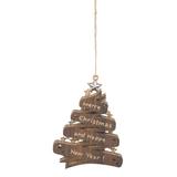 Flourish Ornaments Neutral - Brown 'Merry Christmas' Tree Ornament