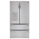 LG External Water DIspenser 28.6-cu ft 4-Door French Door Refrigerator with Ice Maker (Stainless Steel) | LRMWS2906S