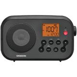 Sangean AM/FM/NOAA Weather Alert Digital Tuning Portable Radio, Black