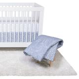 Trend Lab 4 Piece Crib Bedding Set Cotton in Blue/White, Size 35.0 W in | Wayfair 80005