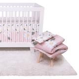 Trend Lab 4 Piece Crib Bedding Set Cotton in Indigo/Pink, Size 35.0 W in | Wayfair 80010