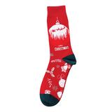 Quotes by Izzy and Oliver Socks Neutral - Red & White Ornament Socks