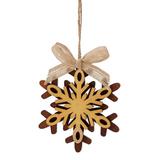 Flourish Ornaments Neutral - Brown Snowflake Ornament