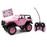 JADA Toys Girlmazing 1:16 Scale Remote Control Pink Jeep, 96991
