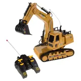 Hey! Play! Remote Control Tractor Excavator Construction Toy, Orange