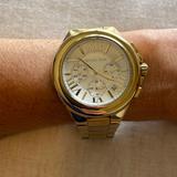 Michael Kors Accessories | Michael Kors Gold Watch With Chronograph Face | Color: Gold/White | Size: Os