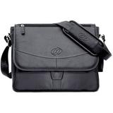 MacCase Premium Leather Messenger Bag (Black) LMB-BK