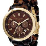 Michael Kors Accessories | Michael Kors Women's Mk5216 Chronograph Tortoise Watch | Color: Brown/Tan | Size: Os
