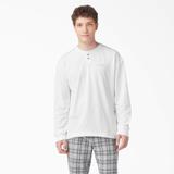 Dickies Men's Long Sleeve Henley T-Shirt - White Size S (WLR05)