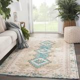 Green Area Rug - Jaipur Living Kai Trevion Oriental Hand-Knotted Wool Ivory/Area Rug Wool in Green, Size 60.0 W x 0.83 D in | Wayfair RUG142274