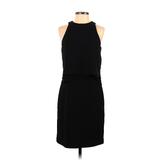 Betsey Johnson Cocktail Dress - Sheath High Neck Sleeveless: Black Print Dresses - Women's Size 2