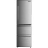 Galanz 24.4 in. W 12.4 cu. ft. Frost Free Bottom Freezer Refrigerator in Stainless Steel with Ice Maker, Silver