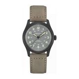 Hamilton Khaki Field Titanium Automatic Grey Dial Brown Leather Strap Mens Watch H70215880