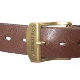Levi's Accessories | Levi's Leather Strap Belt Solid Brass Buckle 3648 Genuine Italian 3690 Brown | Color: Brown | Size: 3690