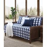 Eddie Bauer Daybed Bedding Sets Blue - Blue Lakehouse Plaid Daybed Quilt Set