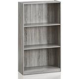 Gracie Oaks 3-Tier Bookcase Storage Shelves Wood in Brown/Gray, Size 39.5 H in | Wayfair 801C9C0CE1274D13895346F8B9DD8660