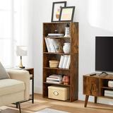 Millwood Pines 5-Tier Open Bookcase w/ Adjustable Storage Shelves Wood in Brown, Size 52.7 H in | Wayfair ECA412CB64C9401C98D1BBD79B1F2D30