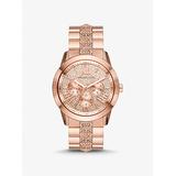Michael Kors Oversized Bryn Pavé Rose Gold-Tone Watch Rose Gold One Size