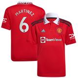 "Youth adidas Lisandro Martínez Red Manchester United 2022/23 Home Replica Player Jersey"