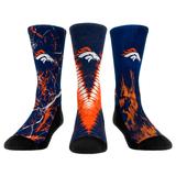 Unisex Rock Em Socks Denver Broncos 3-Pack Crew Set