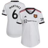 Youth adidas Lisandro Martínez White Manchester United 2022/23 Away Replica Player Jersey