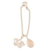 Intense Glow,'Rose Quartz & Sterling Silver Watch Accent with Charms'