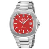 Automatic Potente Red Dial 316l Stainless Steel Bracelet Watch - Metallic - Gv2 Watches