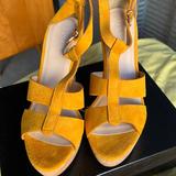 J. Crew Shoes | J. Crew Palma Platform Wedges 64711 Bright Marigold | Color: Gold/Yellow | Size: 9