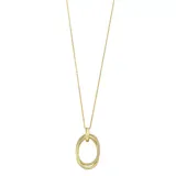 "14k Gold Over Silver Cubic Zirconia Entwined Double Oval Eternity Circle Pendant Necklace, Women's, Size: 16-18"" ADJ, Yellow"