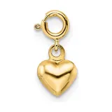 Belk & Co 14K Yellow Gold Polished Heart with Spring Ring Clasp Charm