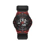 Skechers Men's Downey Fast Wrap Watch | Black/Red | Nylon