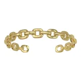 Adornia 14k Gold Plated Chain Link Cuff Bracelet, Women's, Size: 7.5", Yellow