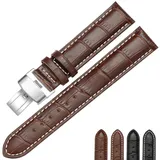 Hot sale Stainless steel buckle Handmade Genuine Leather Nato Watch Band Vintage Style Watch Strap Band