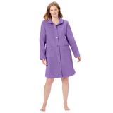 Plus Size Women's Fleece Robe by Only Necessities in Purple Lily (Size 2X)
