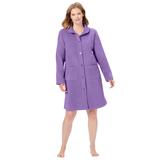 Plus Size Women's Fleece Robe by Only Necessities in Purple Lily (Size 4X)