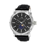 Nycm21 Moon Phase Leather Strap Watch