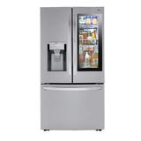 LG Electronics 23 cu. ft. French Door Smart Refrigerator w/ InstaView, Dual and Craft Ice in PrintProof Stainless Steel, Counter Depth