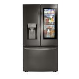 LG Electronics 23 cu. ft. InstaView French Door Smart Refrigerator, Dual and Craft Ice, PrintProof Black Stainless Steel, Counter Depth